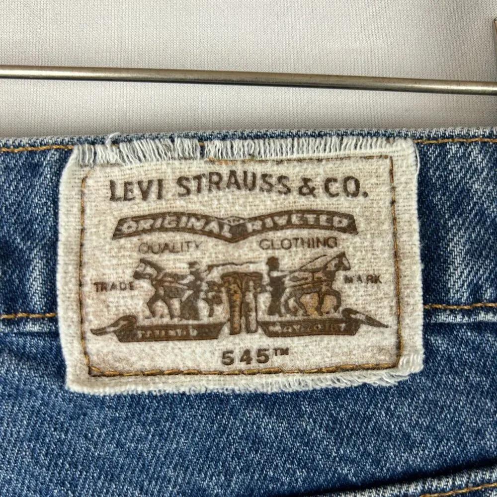 Levi's 545 Low Boot Cut Blue Denim Jeans Vintage 90s 1997 Men's Size 36x36